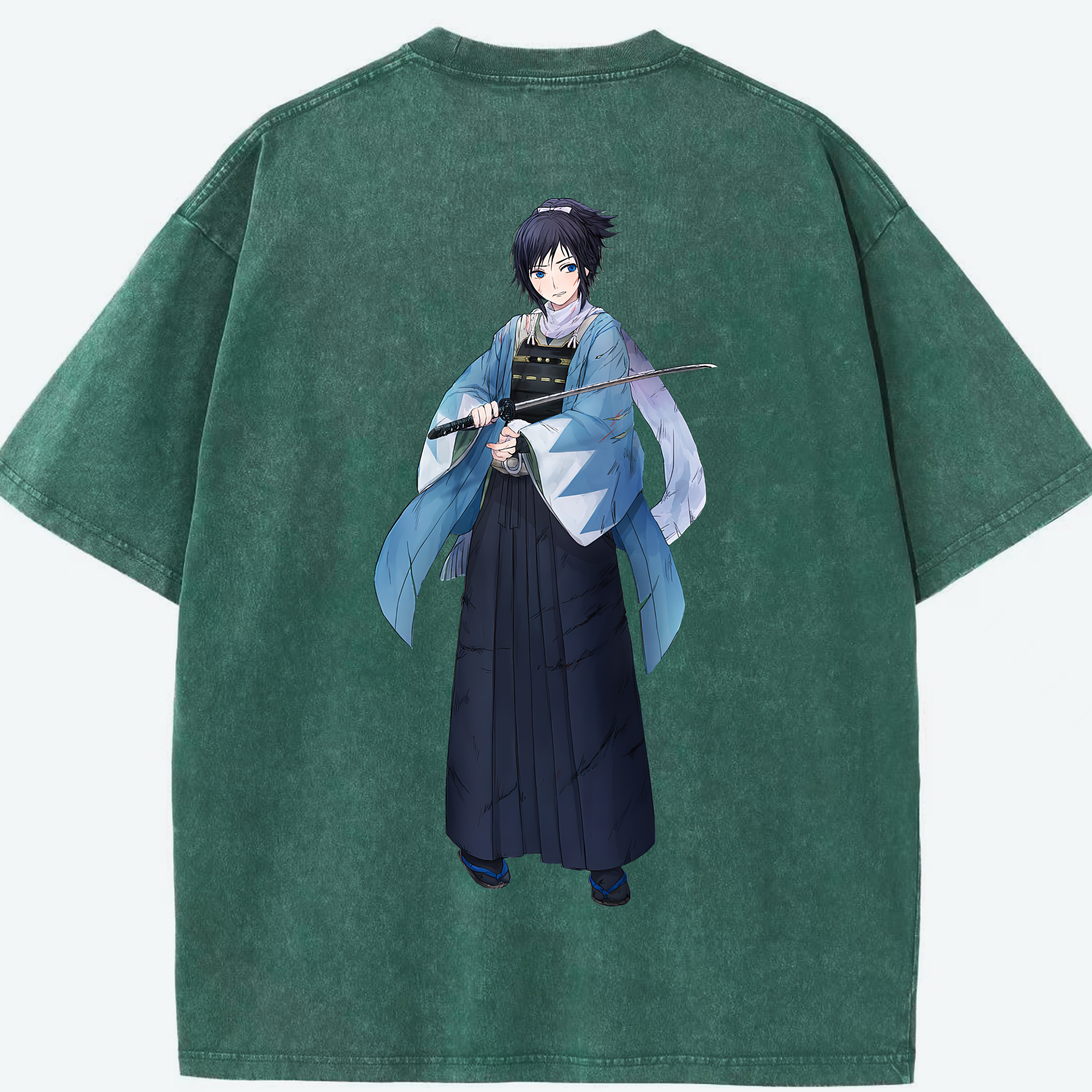 （画像用） 刀剣乱舞 Touken Ranbu 綿100% ヴィンテージ風 半袖Tシャツ（背面プリント）